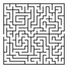 Vector Maze. Labyrinth with Entry and Exit.