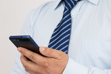 Businessman using smartphone