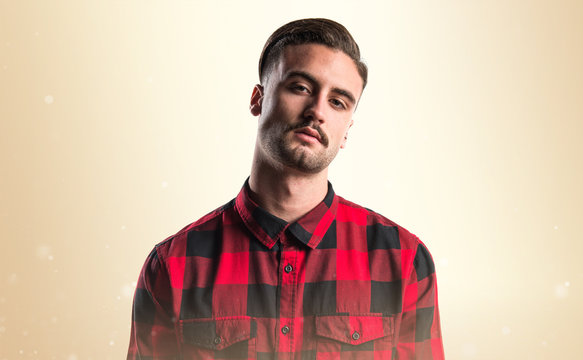 Model man in studio