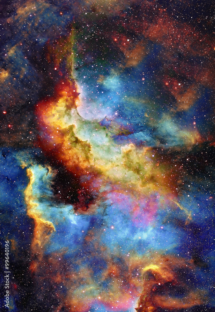 Aufkleber Nebula, Cosmic space and stars, blue cosmic abstract background. Elements of this image furnished by NASA.