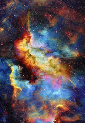 Nebula, Cosmic space and stars, blue cosmic abstract background. Elements of this image furnished...