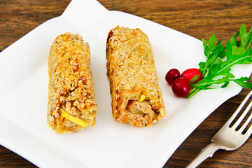 Hot Bread Rolls with Cheese for Breakfast