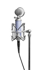 Vintage microphone isolated.