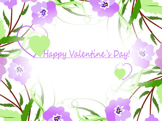 С Днём Святого Валентина фон с сердечками