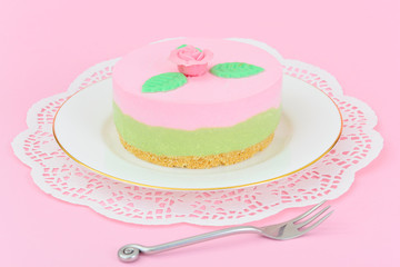 Raspberry Cheesecake Pistachio Nut on Sand-Based