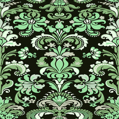 colorful damask seamless floral pattern background