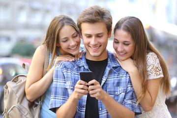Friends sharing media in a smart phone