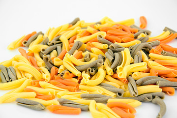 Italian Pasta Isolated on White Background