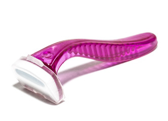 Twin blades for a comfortable shave for female on a white background