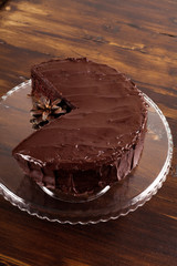 Delicious chocolate cake.