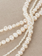 beads of pearls on velvet