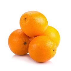Ripe orange isolated on white background