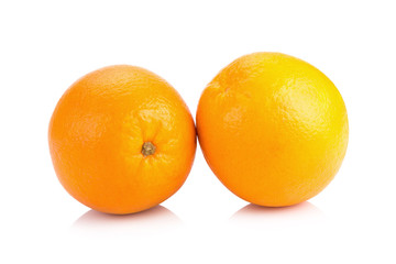 Ripe orange isolated on white background
