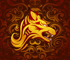 Dog head as symbol for year 2018