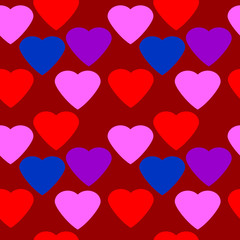 Love heart seamless pattern.