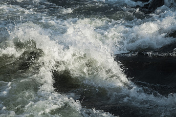Turbulent river water