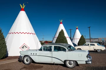 Wall murals Route 66 Teepee indian village