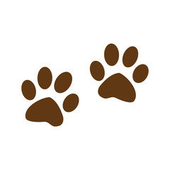 Paw sign icon. Dog pets steps symbol.