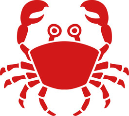 Crab illustration with eyes
