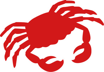 Silhouette of a crab