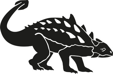 Dinosaur ankylosaurus with details