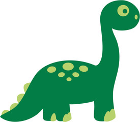 Cute dinosaur brachiosaurus cartoon