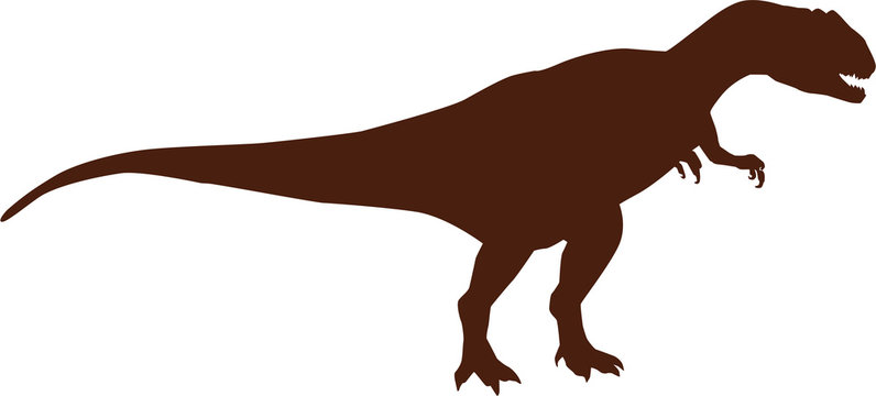 Dinosaur allosaurus silhouette