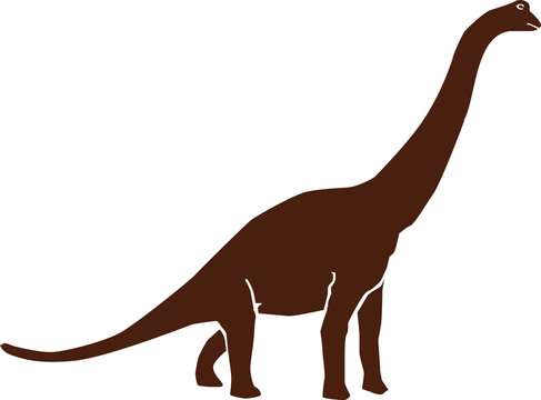Dinosaur brontosaurus silhouette