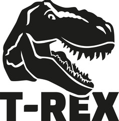 Dinosaur tyrannosaurus head with t-rex