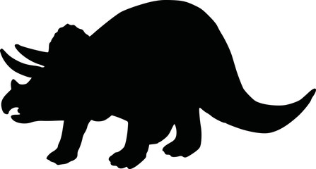 Dinosaur triceratops silhouette