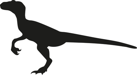 Dinosaur velociraptor silhouette