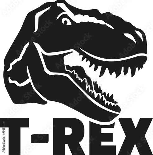 t rex dinosaur with horn on head