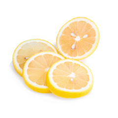 Fototapeta na wymiar lemons isolated on white background