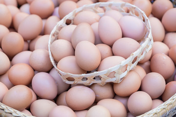 Fresh eggs background