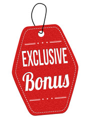 Exclusive bonus label or price tag