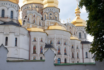 Fototapeta na wymiar Kiev-Pechersk Lavra, the fragment of Dormition Cathedral