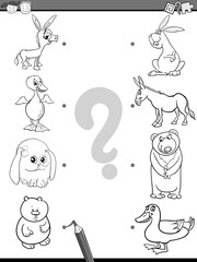 match pictures coloring page