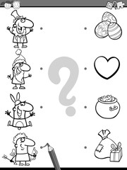 match pictures coloring book