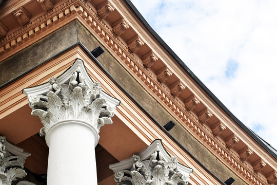 A fragment of the building in the classicism style