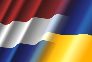 Ukraine & Netherlands flags