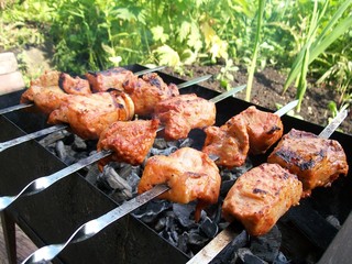 very tasty grilled steak meat