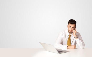 Business man with white background