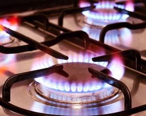 Gas stove flames