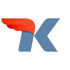 K letter logo design template