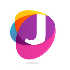 J letter with ellipses intersection logo.