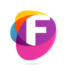 F letter with ellipses intersection logo.