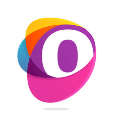O letter with ellipses intersection logo.