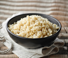 Bowl of boiled quinoa