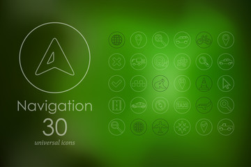 Set of navigation icons