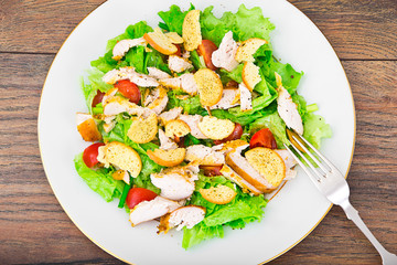 Fresh Caesar Salad with Chicken